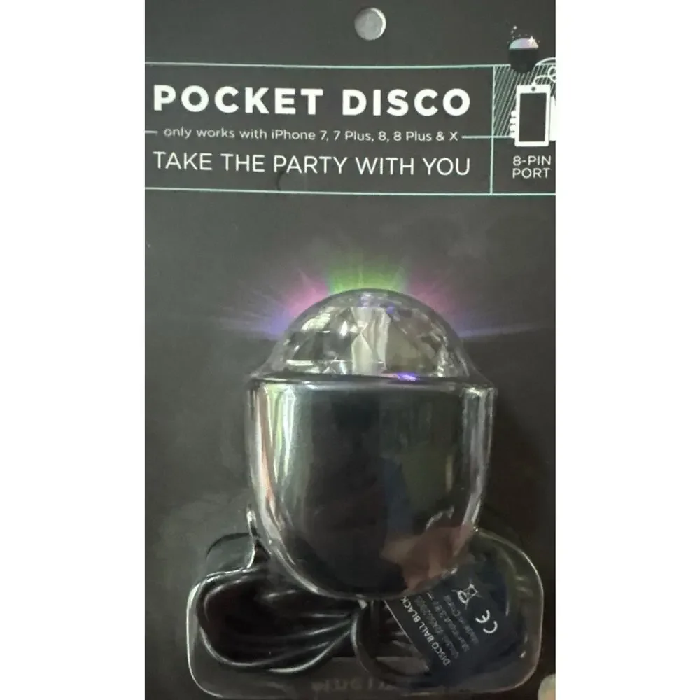 Plug Life Pocket Disco Ball 8 Pin Port iPhone 7 7 Plus 8‎ 8 Plus X Party Time